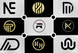 I will Make personal branding initial text letter monogram logo design 13 - kwork.com