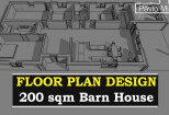 Creative Floor Plan Design of House 2D, 3D Drawings 12 - kwork.com