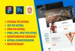 I will convert Figma to HTML, PSD to HTML, xd to HTML CSS bootstrap 5 10 - kwork.com