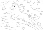 Illustration with a unicorn for children coloring book 9 - kwork.com