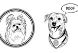 I will draw your cat dog pet animal in line art for embroidery SVG 7 - kwork.com