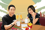 I will draw an amazing portrait illustration for couple, family 8 - kwork.com