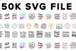 You will get 50k SVG design bundle cut files for your POD business 10 - kwork.com