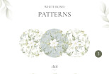 White Roses - Watercolor set 6 - kwork.com