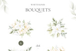 White Roses - Watercolor set 10 - kwork.com