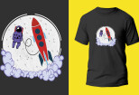 I will create a custom space t-shirt design for you 11 - kwork.com