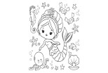 I will create mermaid coloring book pages and nice kdp book cover 7 - kwork.com