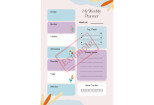 20 Weekly Schedule Planner Printable PDF Templates 11 - kwork.com