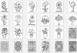 Give 250 Flower Coloring Pages Vector Editable Bundle 9 - kwork.com