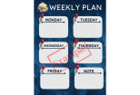 20 Weekly Schedule Planner Printable PDF Templates 8 - kwork.com