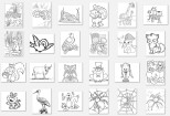 Give 1000 vectors editable animal coloring pages 10 - kwork.com