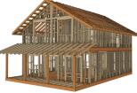Wood frame house 6 - kwork.com