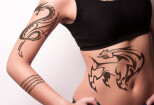 I will minimalist unique tattoo sketch, sleeve tattoo design 6 - kwork.com