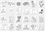 Give 1000 vectors editable animal coloring pages 9 - kwork.com