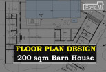 Creative Floor Plan Design of House 2D, 3D Drawings 8 - kwork.com