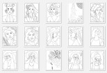 Give 1000 vectors editable coloring pages for girls 11 - kwork.com