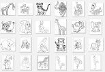 Give 1000 vectors editable animal coloring pages 8 - kwork.com