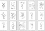 Give 1000 vectors editable coloring pages for girls 9 - kwork.com