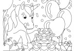 Illustration with a unicorn for children coloring book 8 - kwork.com
