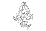 I will create mermaid coloring book pages and nice kdp book cover 9 - kwork.com