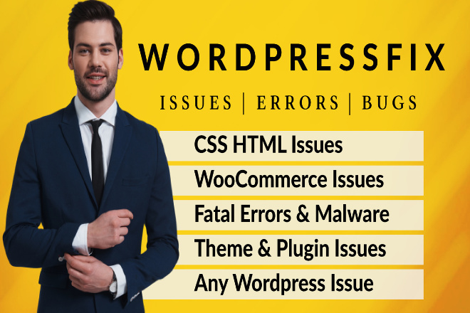 Fix Wordpress issues, WordPress website errors, bugs and customization ...