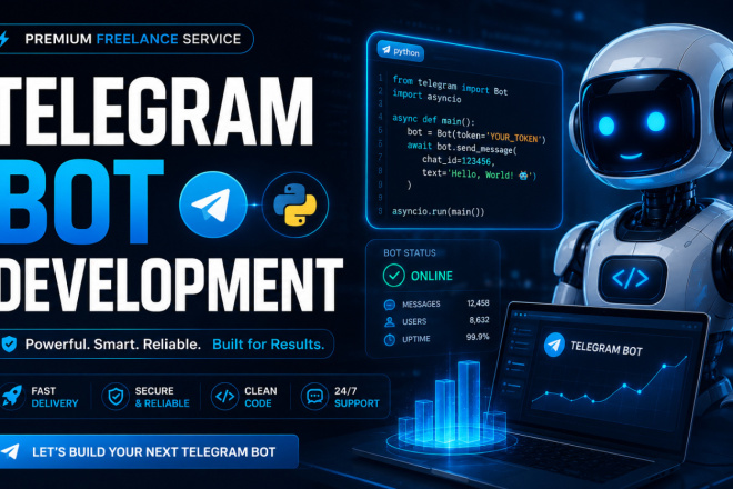I will develop a Telegram bot in Python using aiogram for $10 ...