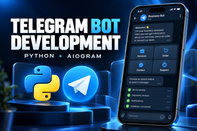 I will develop a custom Telegram bot using Python for $10, freelancer ...